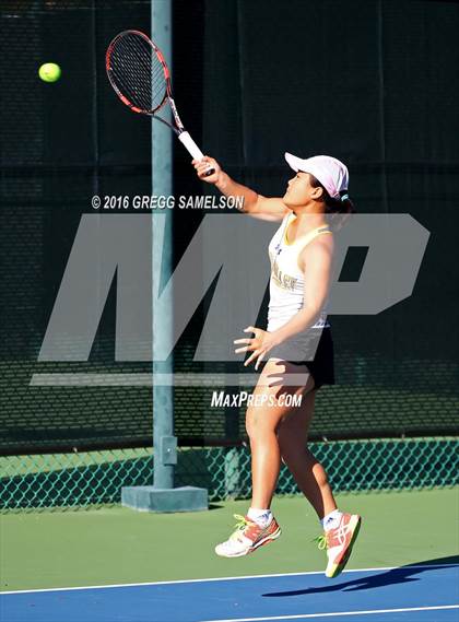 Thumbnail 2 in Amador Valley vs. St. Francis (CIF NorCal Regional Team Tennis Championships) photogallery.