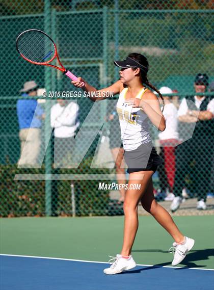 Thumbnail 2 in Amador Valley vs. St. Francis (CIF NorCal Regional Team Tennis Championships) photogallery.