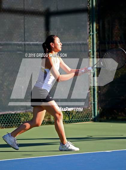 Thumbnail 2 in Amador Valley vs. St. Francis (CIF NorCal Regional Team Tennis Championships) photogallery.