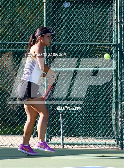 Thumbnail 2 in Amador Valley vs. St. Francis (CIF NorCal Regional Team Tennis Championships) photogallery.