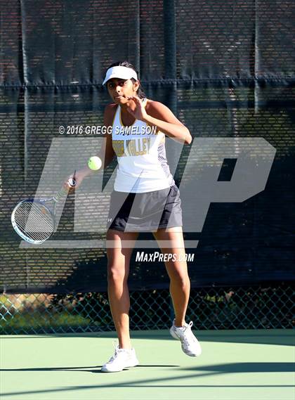 Thumbnail 3 in Amador Valley vs. St. Francis (CIF NorCal Regional Team Tennis Championships) photogallery.