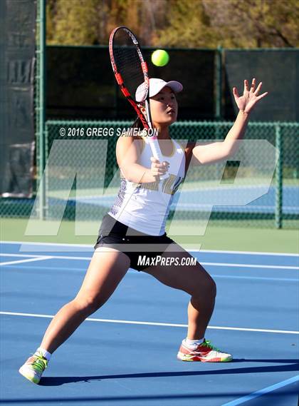 Thumbnail 3 in Amador Valley vs. St. Francis (CIF NorCal Regional Team Tennis Championships) photogallery.