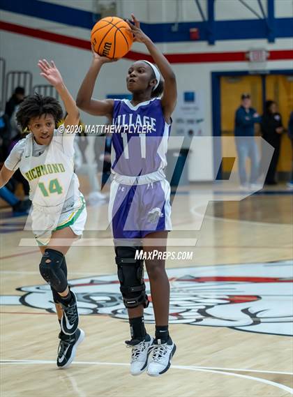 Thumbnail 3 in Village Christian Academy vs. Richmond (MLK Dream Jam at Terry Sanford) photogallery.