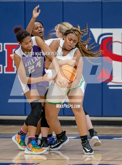 Thumbnail 3 in Village Christian Academy vs. Richmond (MLK Dream Jam at Terry Sanford) photogallery.