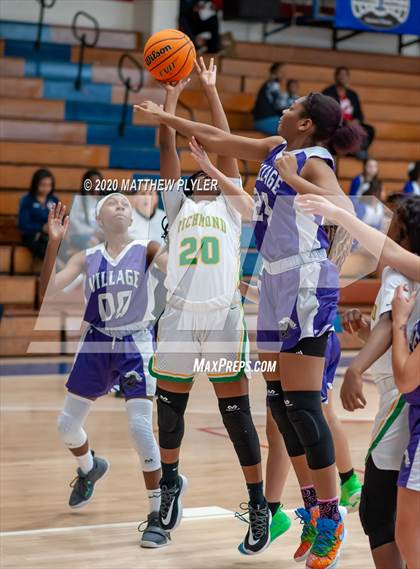 Thumbnail 1 in Village Christian Academy vs. Richmond (MLK Dream Jam at Terry Sanford) photogallery.