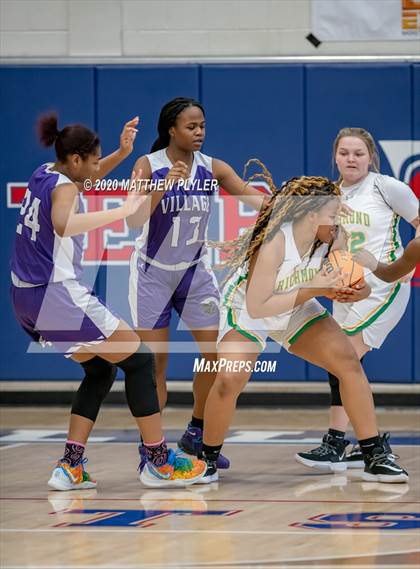 Thumbnail 2 in Village Christian Academy vs. Richmond (MLK Dream Jam at Terry Sanford) photogallery.