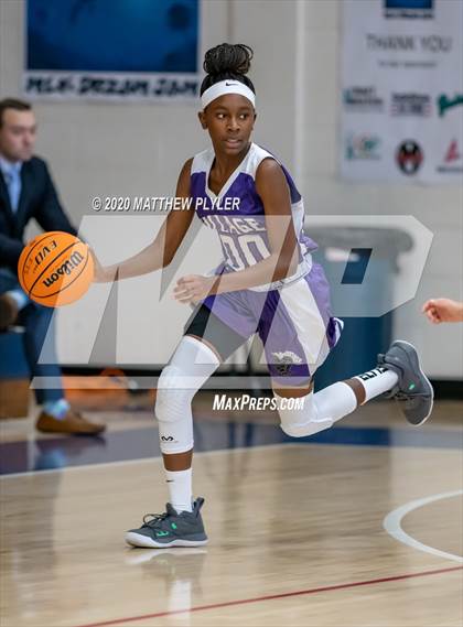 Thumbnail 2 in Village Christian Academy vs. Richmond (MLK Dream Jam at Terry Sanford) photogallery.