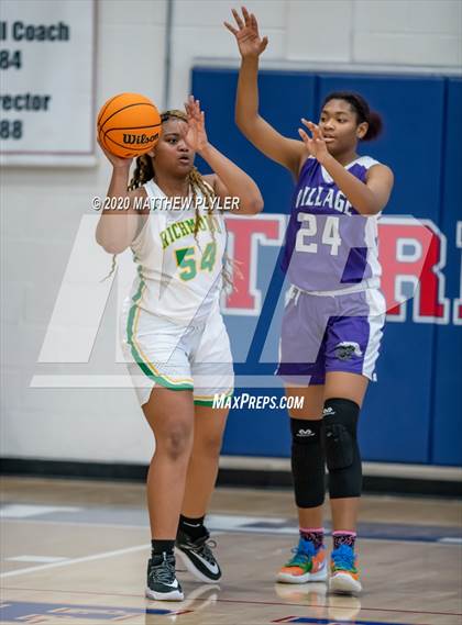 Thumbnail 3 in Village Christian Academy vs. Richmond (MLK Dream Jam at Terry Sanford) photogallery.