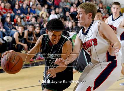 Thumbnail 1 in Hesperia Christian vs. Orangewood Academy (CIF SS D6 Final) photogallery.
