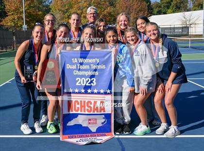 Thumbnail 3 in NCHSAA 1A Dual Team Tennis Championship photogallery.