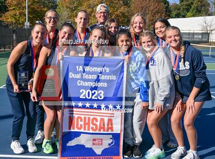 Thumbnail 2 in NCHSAA 1A Dual Team Tennis Championship photogallery.