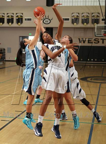 Thumbnail 2 in Dantzler Charter vs. Our Lady of Peace (So Cal Holiday Classic) photogallery.