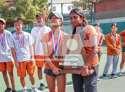 Thumbnail 3 in Round Rock Westwood vs The Woodlands (UIL Tennis 6A Final) photogallery.