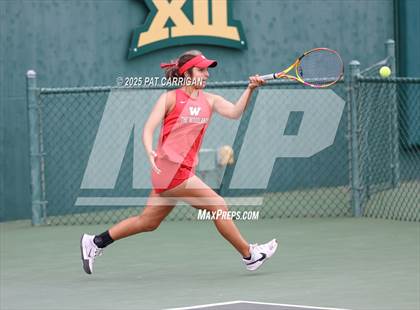Thumbnail 3 in Round Rock Westwood vs The Woodlands (UIL Tennis 6A Final) photogallery.