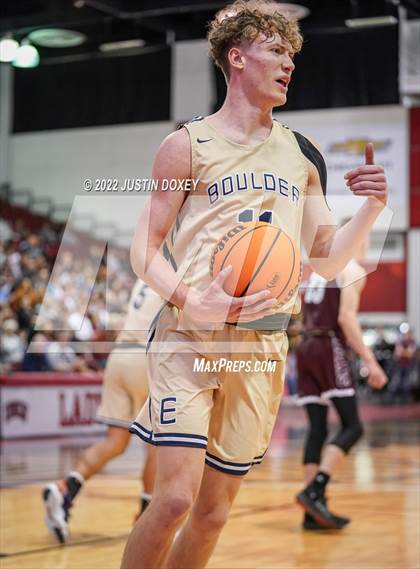 Thumbnail 2 in Boulder City vs. Elko (NIAA Class 3A State Boys Final) photogallery.