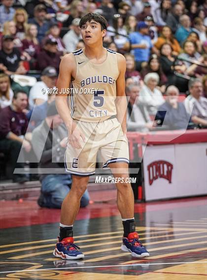 Thumbnail 1 in Boulder City vs. Elko (NIAA Class 3A State Boys Final) photogallery.