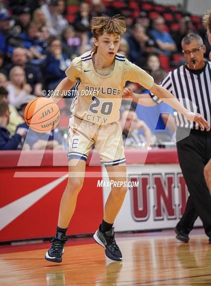 Thumbnail 3 in Boulder City vs. Elko (NIAA Class 3A State Boys Final) photogallery.