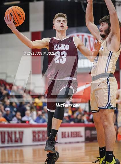 Thumbnail 3 in Boulder City vs. Elko (NIAA Class 3A State Boys Final) photogallery.