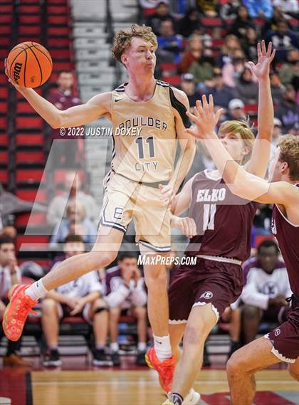 Thumbnail 1 in Boulder City vs. Elko (NIAA Class 3A State Boys Final) photogallery.