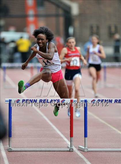 Thumbnail 3 in Penn Relays (Girls 400M Hurdles Final) photogallery.