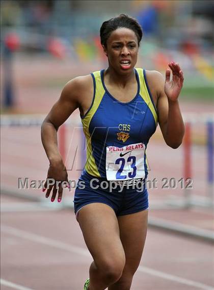 Thumbnail 2 in Penn Relays (Girls 400M Hurdles Final) photogallery.