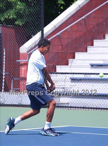Thumbnail 3 in NYSPHSAA Boys Tennis Championships (Round 1) photogallery.