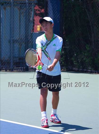 Thumbnail 1 in NYSPHSAA Boys Tennis Championships (Round 1) photogallery.