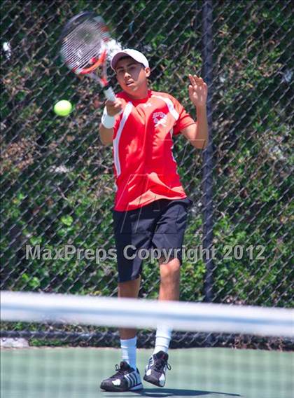 Thumbnail 1 in NYSPHSAA Boys Tennis Championships (Round 1) photogallery.