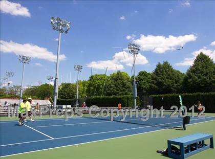 Thumbnail 1 in NYSPHSAA Boys Tennis Championships (Round 1) photogallery.