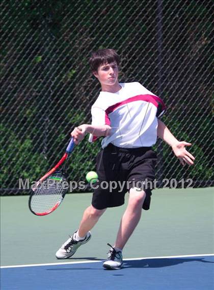 Thumbnail 2 in NYSPHSAA Boys Tennis Championships (Round 1) photogallery.