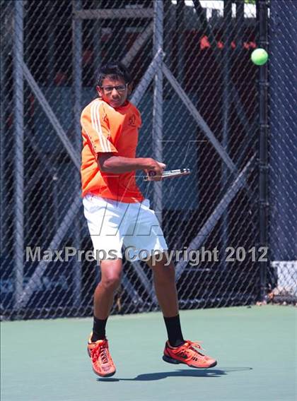 Thumbnail 2 in NYSPHSAA Boys Tennis Championships (Round 1) photogallery.