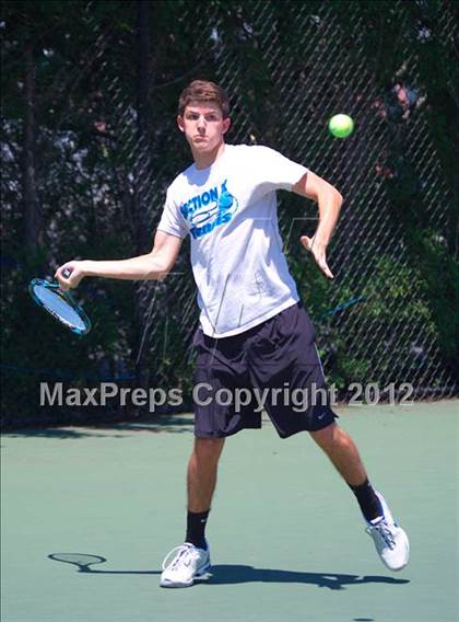 Thumbnail 3 in NYSPHSAA Boys Tennis Championships (Round 1) photogallery.
