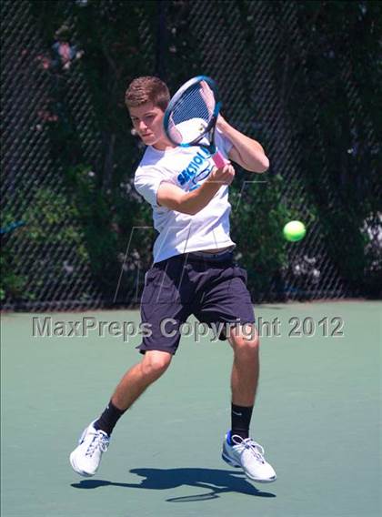 Thumbnail 3 in NYSPHSAA Boys Tennis Championships (Round 1) photogallery.