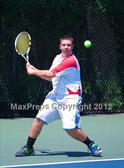Thumbnail 1 in NYSPHSAA Boys Tennis Championships (Round 1) photogallery.
