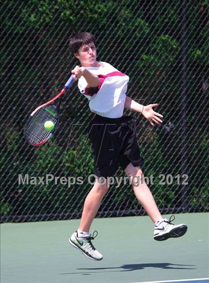 Thumbnail 1 in NYSPHSAA Boys Tennis Championships (Round 1) photogallery.