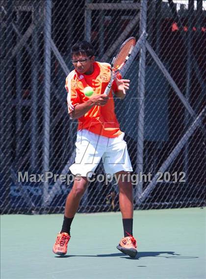 Thumbnail 1 in NYSPHSAA Boys Tennis Championships (Round 1) photogallery.