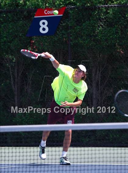 Thumbnail 2 in NYSPHSAA Boys Tennis Championships (Round 1) photogallery.