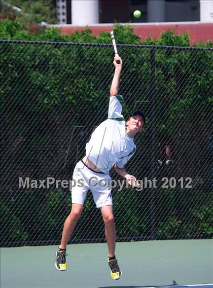 Thumbnail 2 in NYSPHSAA Boys Tennis Championships (Round 1) photogallery.
