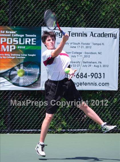 Thumbnail 2 in NYSPHSAA Boys Tennis Championships (Round 1) photogallery.