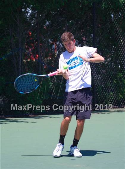 Thumbnail 3 in NYSPHSAA Boys Tennis Championships (Round 1) photogallery.