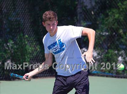 Thumbnail 2 in NYSPHSAA Boys Tennis Championships (Round 1) photogallery.