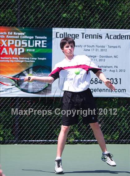 Thumbnail 1 in NYSPHSAA Boys Tennis Championships (Round 1) photogallery.