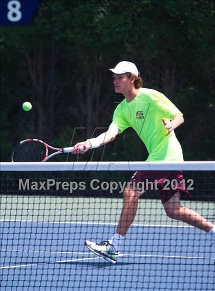 Thumbnail 1 in NYSPHSAA Boys Tennis Championships (Round 1) photogallery.
