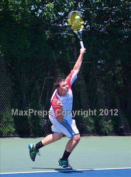 Thumbnail 3 in NYSPHSAA Boys Tennis Championships (Round 1) photogallery.