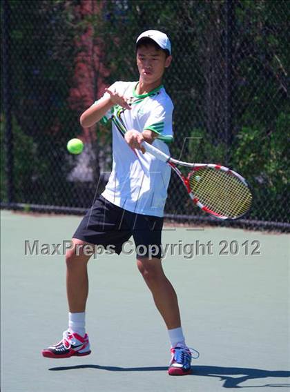 Thumbnail 1 in NYSPHSAA Boys Tennis Championships (Round 1) photogallery.