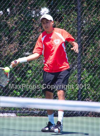 Thumbnail 3 in NYSPHSAA Boys Tennis Championships (Round 1) photogallery.