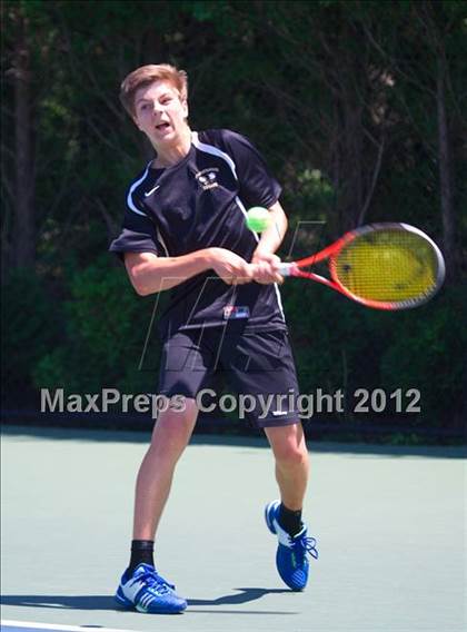 Thumbnail 3 in NYSPHSAA Boys Tennis Championships (Round 1) photogallery.