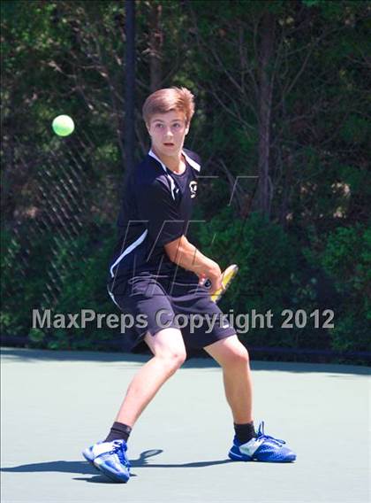 Thumbnail 2 in NYSPHSAA Boys Tennis Championships (Round 1) photogallery.