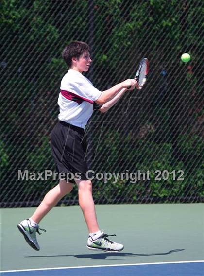 Thumbnail 1 in NYSPHSAA Boys Tennis Championships (Round 1) photogallery.