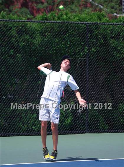 Thumbnail 1 in NYSPHSAA Boys Tennis Championships (Round 1) photogallery.